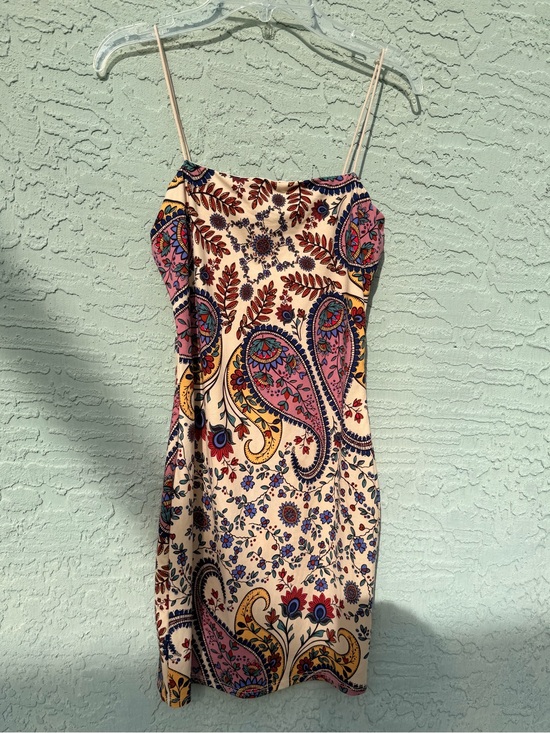Fashion Nova Dresses & Skirts - Fashion Nova Mini Dress with Cream & Pink Paisley Print